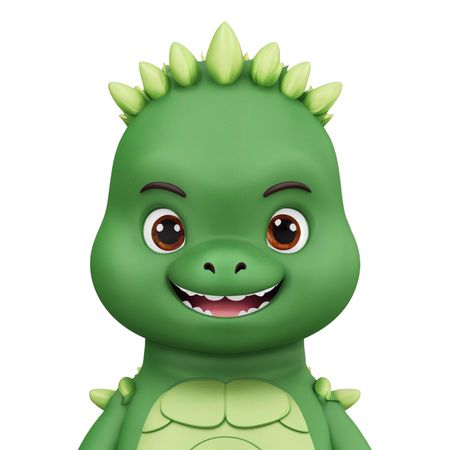 Cute Dinosaur  AI Image