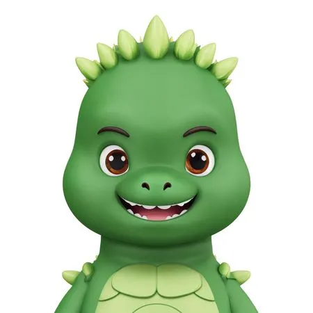 Cute Dinosaur  AI Image