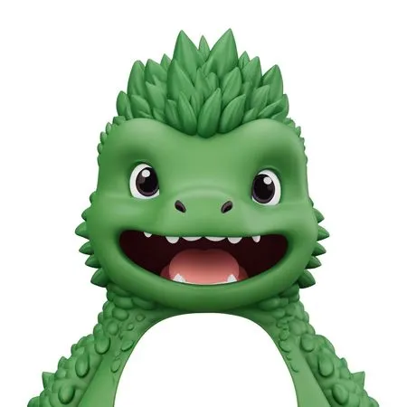 Cute Dinosaur Character  AI Image