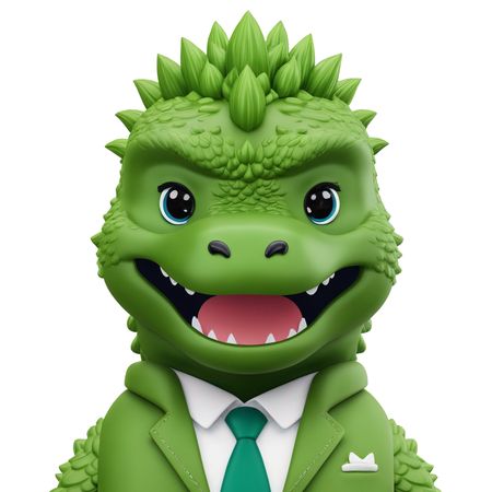 Cute Dinosaur In Suit  AI Image