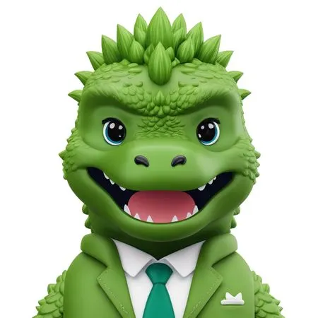 Cute Dinosaur In Suit  AI Image
