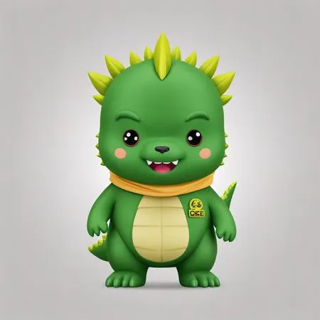 Cute Dragon Character  AI Image