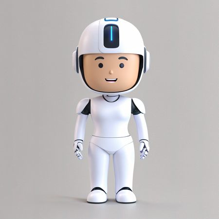 Cute Humanoid Robot  AI Image