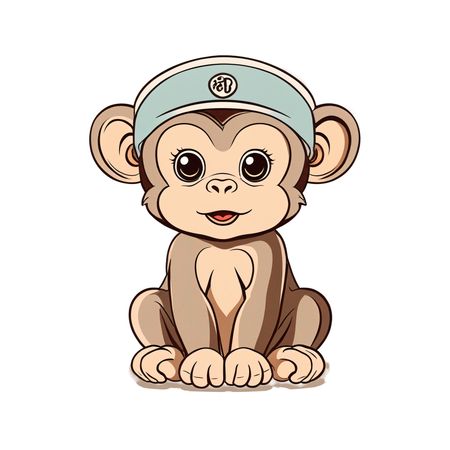 Cute Monkey  AI Image
