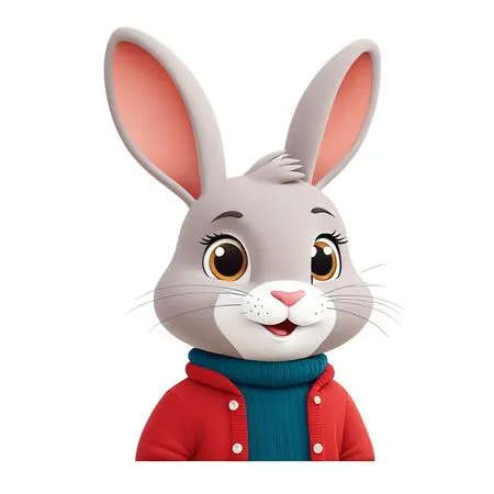 Cute Rabbit Character  AI Image