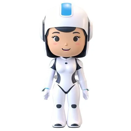 Cute Robot Character  AI Image