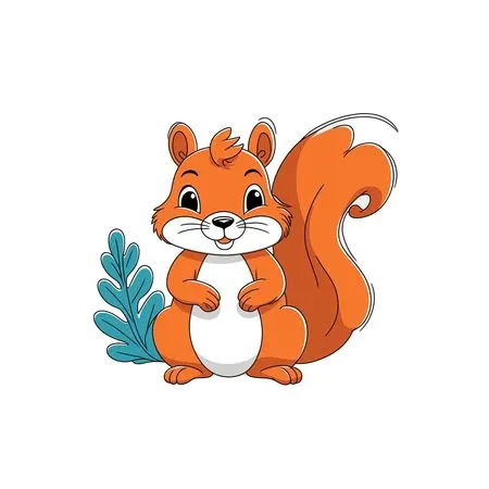 Cute Squirrel  AI Image