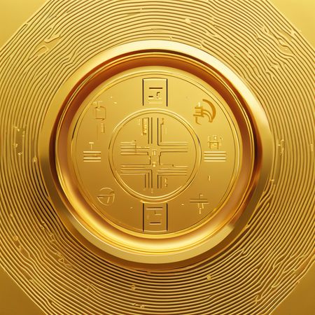 Digital Gold Coin  AI Image