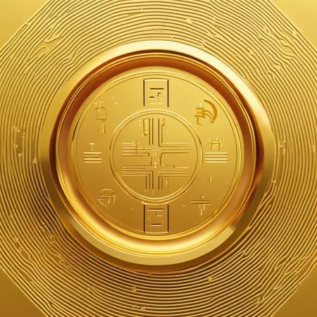 Digital Gold Coin  AI Image