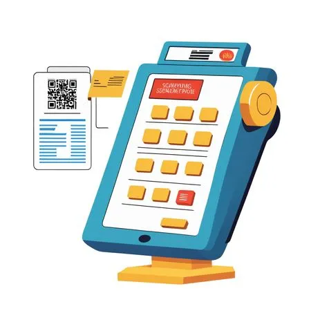 Digital Payment Terminal With QR Code AI Image