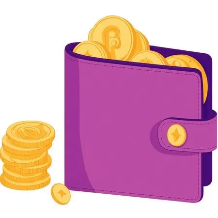 Digital Wallet With Cryptocurrency Coins  AI Image
