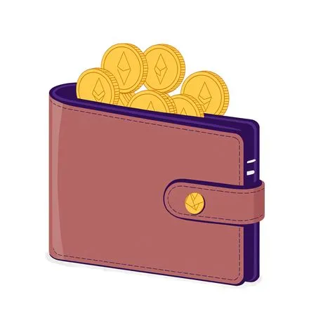 Digital Wallet With Ethereum Coins  AI Image