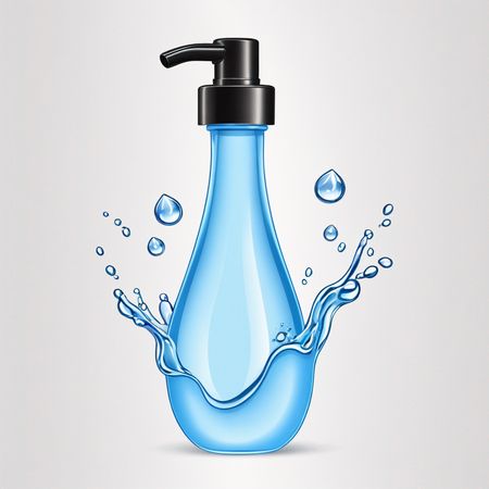 Garrafa dispensadora de água com respingos de água  Imagem de IA