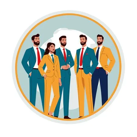 Diverse business team dressed in formal business attire  AI Image