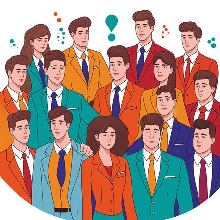 Diverse Group Of Professionals In Suits  AI Image