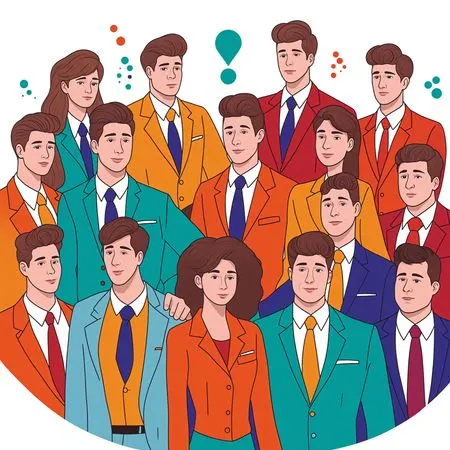 Diverse Group Of Professionals In Suits  AI Image