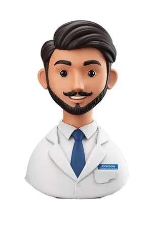 Doctor Character with beard and moustache  AI Image