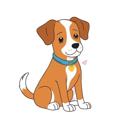 Dog With Blue Collar  AI Image