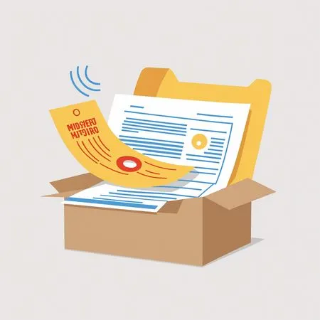Dokumente in einer Box  AI Image