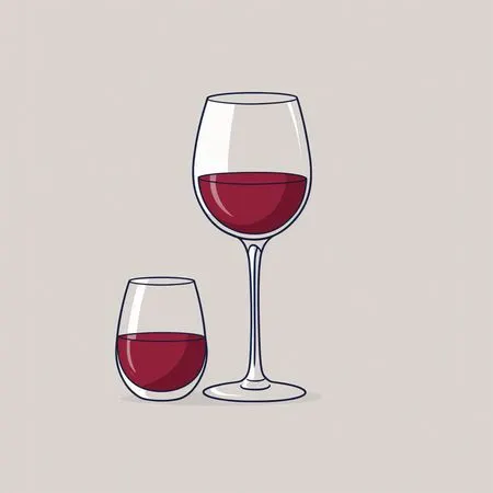 Dos copas de vino con vino tinto  Imagen AI