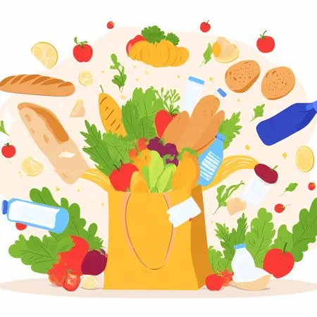 Eco friendly Grocery Bag With Fresh Produce  AI Image