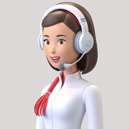 Employée du service client  Image IA