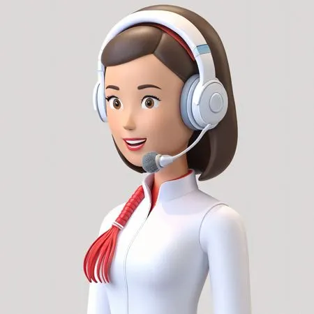 Employée du service client  Image IA