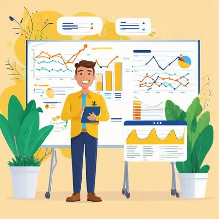 Empresario presentando análisis de datos  AI Image