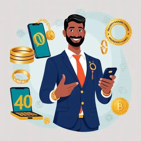 Hombre de negocios usando una aplicación de finanzas  Imagen AI