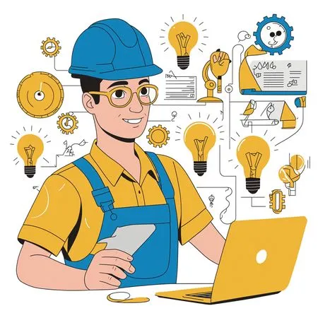 Engineer Using Technology For Innovative Solutions  AI Image