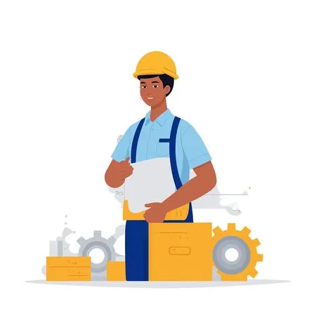 Engineer With Blueprints  AI Image