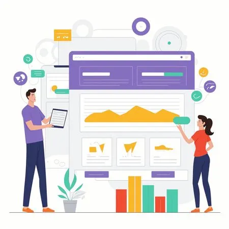 Équipe collaborant sur la visualisation des données  Image IA