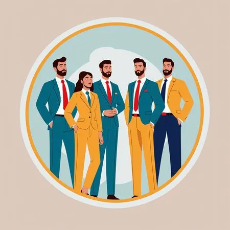 Une équipe commerciale diversifiée vêtue d'une tenue professionnelle formelle  Image IA