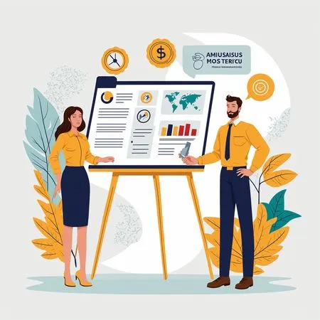 Équipe commerciale engagée dans une présentation  AI Image