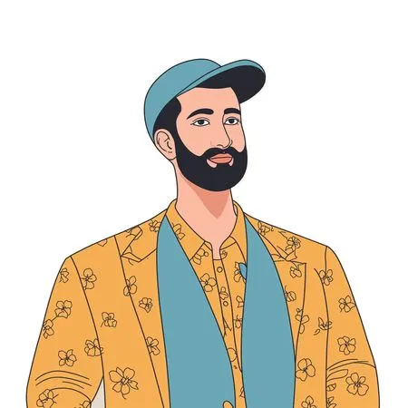 Fashionable Man  AI Image