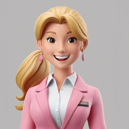 Female Character In A Pink Outfit  AI Image