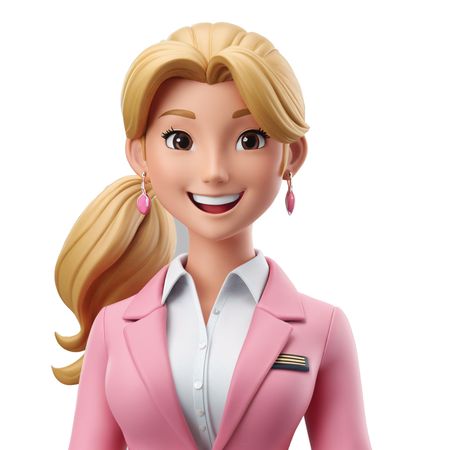 Female Character In A Pink Outfit  AI Image