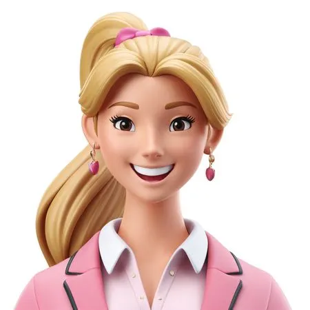 Female Character Smiling In Business Attire  AI Image