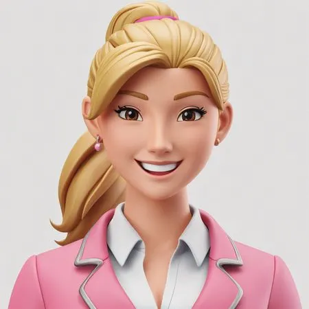 Female character with a bright smile  AI Image
