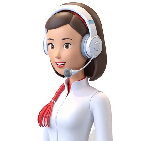 Female Customer support employee  AI Image