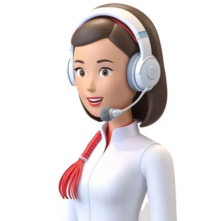 Female Customer support employee  AI Image