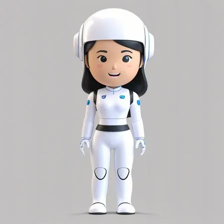 Female cyborg  AI Image