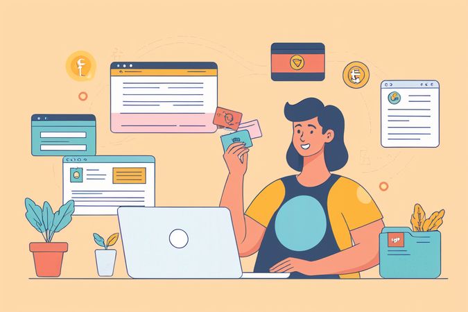 Female Doing Digital Payment  AI Image