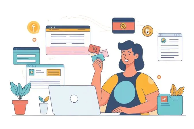 Female Doing Digital Payment  AI Image