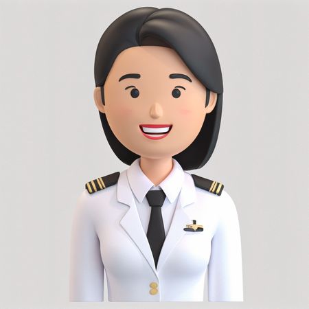 Female Pilot Avatar  AI Image
