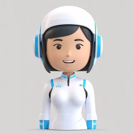 Female Robot Character  AI Image