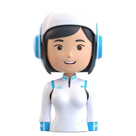 Female Robot Character  AI Image