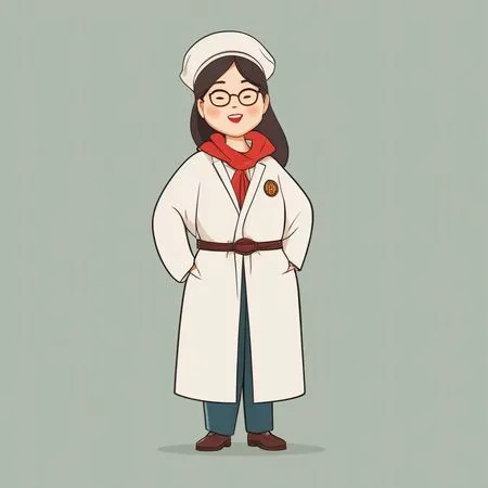 Female Scientist In A Lab Coat  AI Image