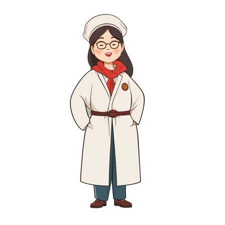 Female Scientist In A Lab Coat  AI Image