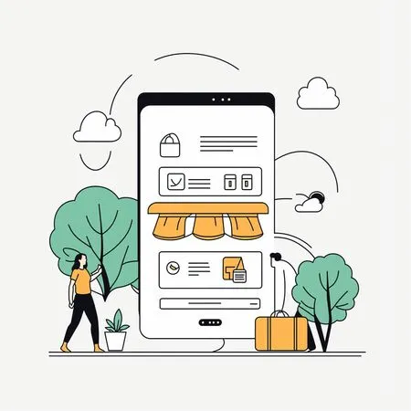 Femme faisant des achats en ligne via une application mobile  Image IA